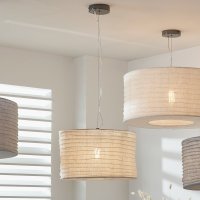 Pacific Lifestyle Patpong Jute Easy Fit Pendant 35cm - White