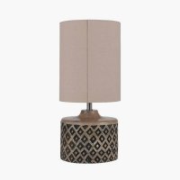 Pacific Lifestyle Orissa Wooden Diamond Table Lamp - Short