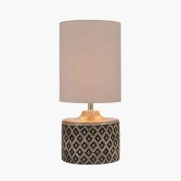 Pacific Lifestyle Orissa Wooden Diamond Table Lamp - Short