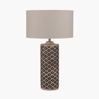 Pacific Lifestyle Orissa Wooden Diamond Table Lamp - Tall