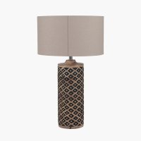 Pacific Lifestyle Orissa Wooden Diamond Table Lamp - Tall