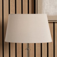 Pacific Lifestyle Martha Oval Polysilk Tapered Lampshade 30cm - Taupe