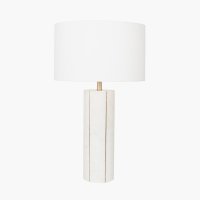 Pacific Lifestyle Venetia White Marble and Gold Metal Tall Table Lamp