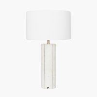 Pacific Lifestyle Venetia White Marble and Gold Metal Tall Table Lamp