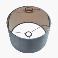 Pacific Lifestyle Bow Velvet Cylinder Lampshade 45cm - Slate