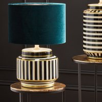 Pacific Lifestyle Bow Velvet Cylinder Lampshade 30cm - Forest Green