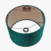 Pacific Lifestyle Bow Velvet Cylinder Lampshade 35cm - Forest Green
