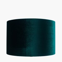 Pacific Lifestyle Bow Velvet Cylinder Lampshade 35cm - Forest Green
