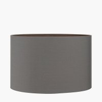 Pacific Lifestyle Mia Oval Poly Cotton Lampshade 40cm - Steel Grey