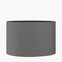 Pacific Lifestyle Mia Oval Poly Cotton Lampshade 40cm - Steel Grey