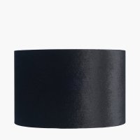 Pacific Lifestyle Bow Velvet Cylinder Lampshade 35cm - Black