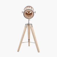 Pacific Lifestyle Staithes Natural and Silver Marine Tripod Table Lamp