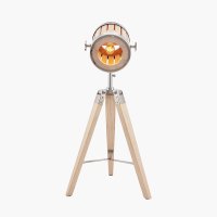 Pacific Lifestyle Staithes Natural and Silver Marine Tripod Table Lamp