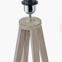 Pacific Lifestyle Whitby Wood Tapered 4 Post Table Lamp Base - Grey Wash Wood