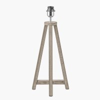 Pacific Lifestyle Whitby Wood Tapered 4 Post Table Lamp Base - Grey Wash Wood