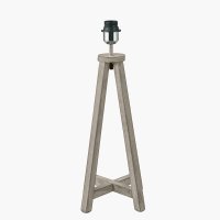 Pacific Lifestyle Whitby Wood Tapered 4 Post Table Lamp Base - Grey Wash Wood