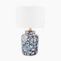 Pacific Lifestyle Fleur Blue Floral Ceramic Table Lamp Base