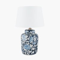 Pacific Lifestyle Fleur Blue Floral Ceramic Table Lamp Base