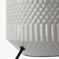 Pacific Lifestyle Meribel Geo Textured Ceramic Table Lamp - Grey
