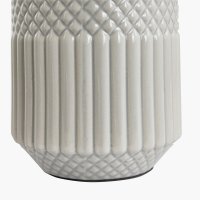 Pacific Lifestyle Meribel Geo Textured Tall Ceramic Table Lamp - Grey