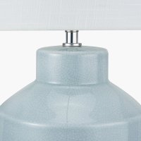 Pacific Lifestyle Nora Crackle Effect Table Lamp - Duck Egg Blue
