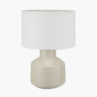 Pacific Lifestyle Nora Crackle Effect Table Lamp - Cream