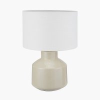 Pacific Lifestyle Nora Crackle Effect Table Lamp - Cream