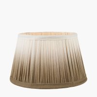 Pacific Lifestyle Scallop Taupe Ombre Soft Pleated Tapered Lampshade 25cm