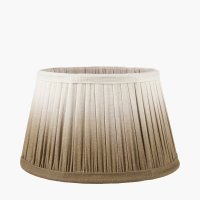 Pacific Lifestyle Scallop Taupe Ombre Soft Pleated Tapered Lampshade 25cm