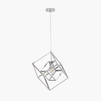 Pacific Lifestyle Alessio Metal Cube Pendant - Shiny Nickel