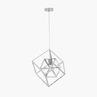 Pacific Lifestyle Alessio Metal Cube Pendant - Shiny Nickel