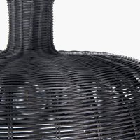 Pacific Lifestyle Caswell Rattan Dome Pendant - Black