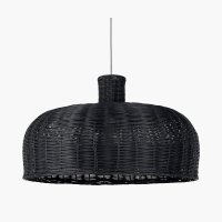 Pacific Lifestyle Caswell Rattan Dome Pendant - Black