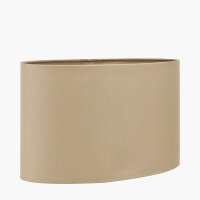 Pacific Lifestyle Mia Oval Poly Cotton Lampshade 35cm - Taupe