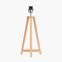 Pacific Lifestyle Whitby Wood Tapered 4 Post Table Lamp Base - Natural