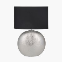 Pacific Lifestyle Alpha Textured Ceramic Table Lamp - Silver