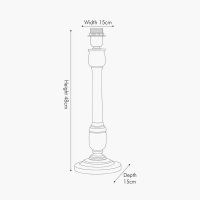 Pacific Lifestyle Captiva Mango Wood Table Lamp Base - Grey Wash