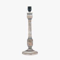 Pacific Lifestyle Captiva Mango Wood Table Lamp Base - Grey Wash