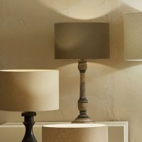 Pacific Lifestyle Captiva Mango Wood Table Lamp Base - Grey Wash