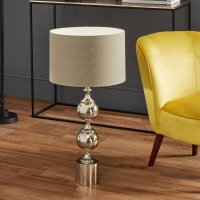 Pacific Lifestyle Asilah Aluminium Tall Footed Table Lamp Base - Silver