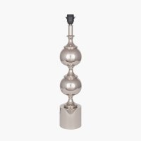 Pacific Lifestyle Asilah Aluminium Tall Footed Table Lamp Base - Silver