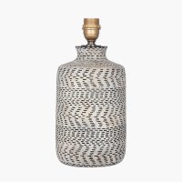 Pacific Lifestyle Atouk Textured Stoneware Table Lamp Base - Natural and Black