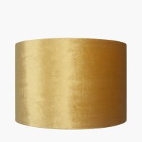 Pacific Lifestyle Bow Velvet Cylinder Lampshade 45cm - Mustard