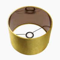 Pacific Lifestyle Bow Velvet Cylinder Lampshade 25cm - Mustard