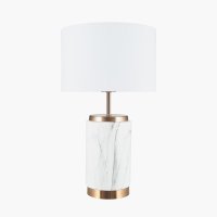 Pacific Lifestyle Carrara Ceramic Table Lamp - Marble Effect