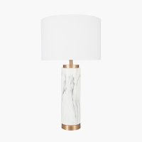 Pacific Lifestyle Carrara Ceramic Tall Table Lamp - Marble Effect