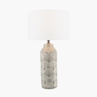 Pacific Lifestyle Bethan Embossed Ceramic Table Lamp - Grey