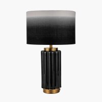 Pacific Lifestyle Lushan Scalloped Ceramic Table Lamp - Black