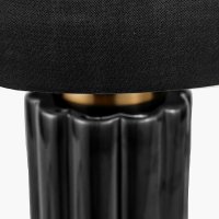 Pacific Lifestyle Lushan Scalloped Ceramic Table Lamp - Black