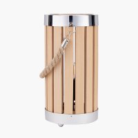 Pacific Lifestyle Austell Wood Small Lantern Table Lamp - Natural